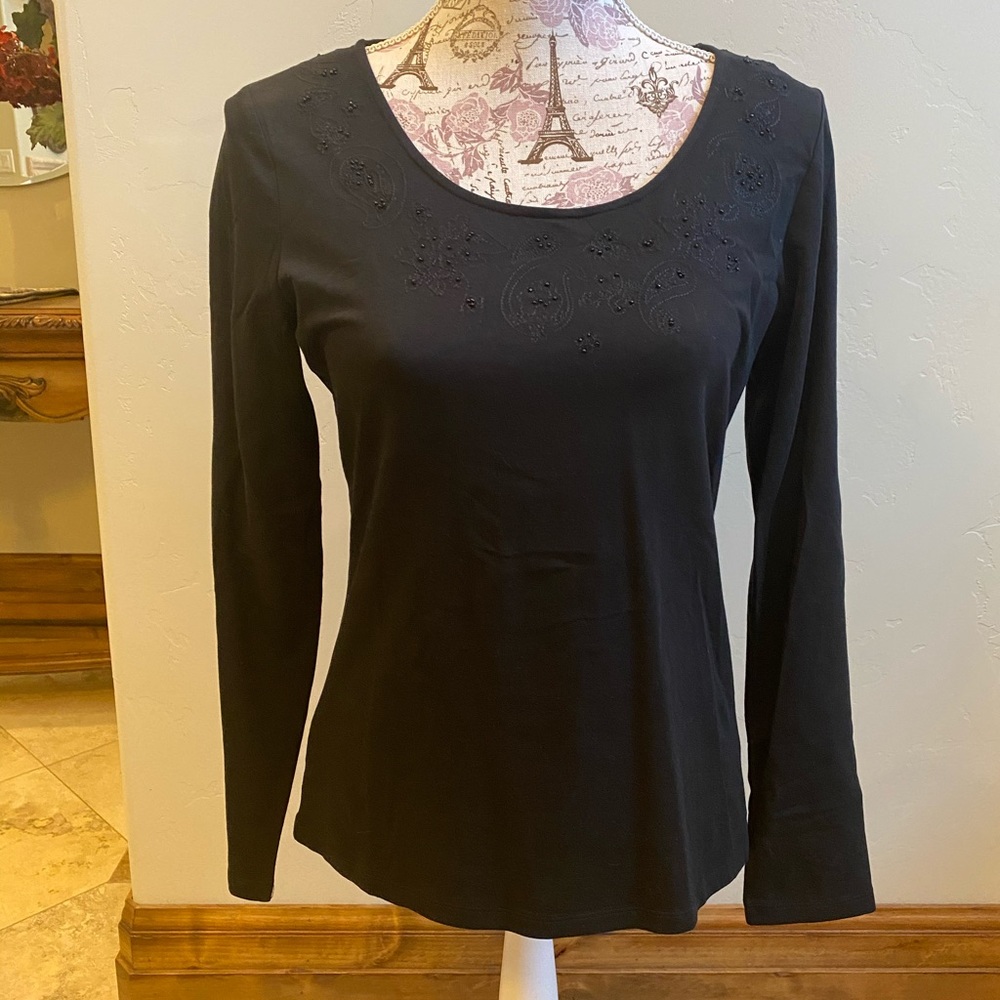 Blouse with Beaded Front
